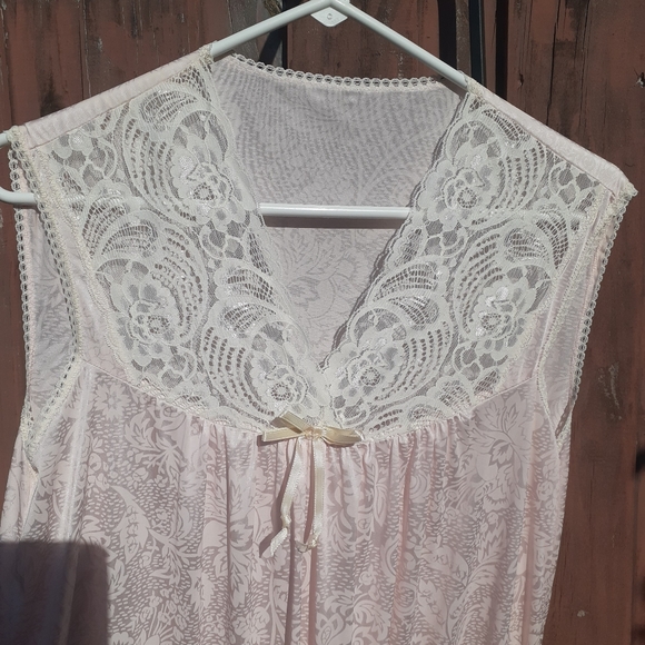 VTG nightgown pink feminine sheer lace - Picture 9 of 9